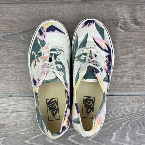 Vans Authentic Vintage Floral Marshmallow Women’s Sz 7.5 Canvas Low Top Sneaker - Picture 5 of 11